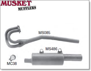 Suzuki LT250 E F 2WD Chain DriveMuffler / Silencer – Musket Mufflers
