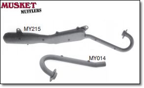 Yamaha TT250 F G H J K Complete Muffler / Silencer | Musket Mufflers
