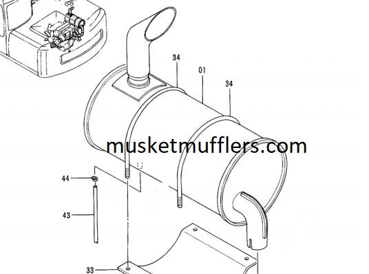 HITACHI EX100-2 MUFFLER / MUSKET MUFFLERS