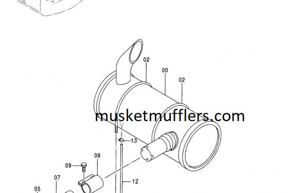 HITACHI EX 135 USR MUFFLER / MUSKET MUFFLER