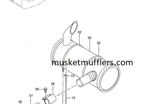 HITACHI ZX 120 MUFFLER / MUSKET MUFFLER