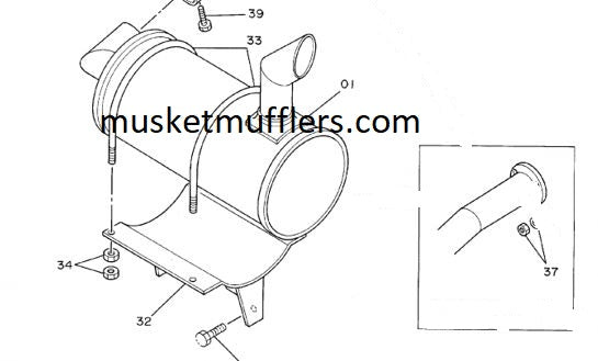 HITACHI EX150-1 MUFFLER / MUSKET MUFFLERS