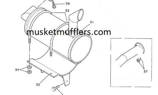 HITACHI EX120-1 MUFFLER / MUSKET MUFFLERS