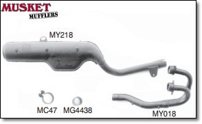 Yamaha xt400 muffler silencer Musket Mufflers