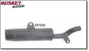 Yamaha DT200 L Rear Muffler - Water Cooled | Musket Mufflers